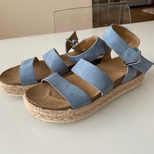 Blue Espadrille Sandals